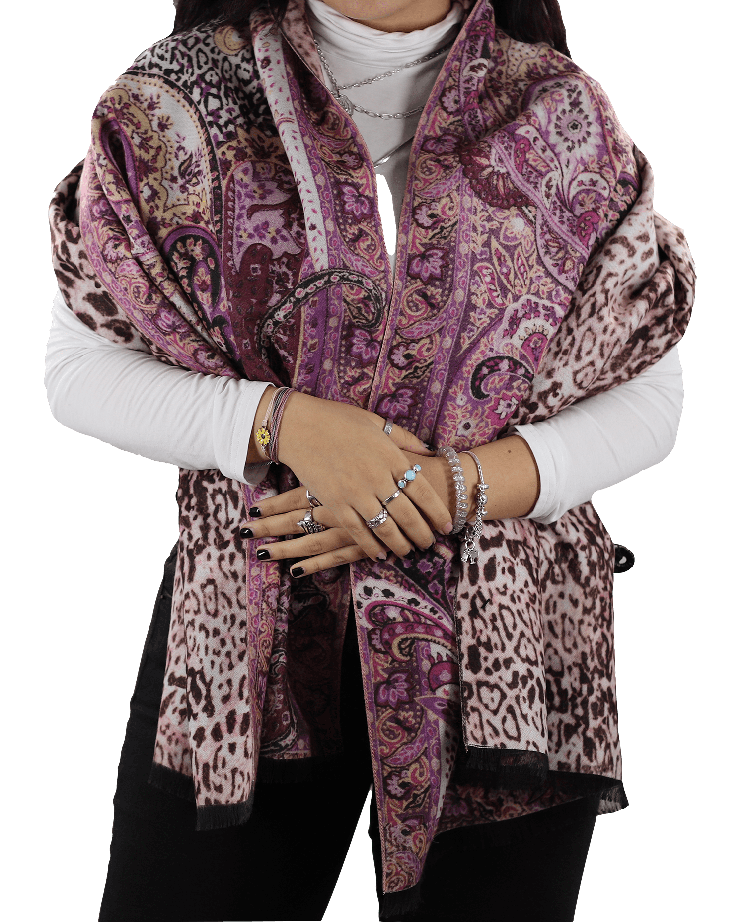 La Fiorentina | Reversible Wrap - Plum - Wrap - La Fiorentina TYZ1409