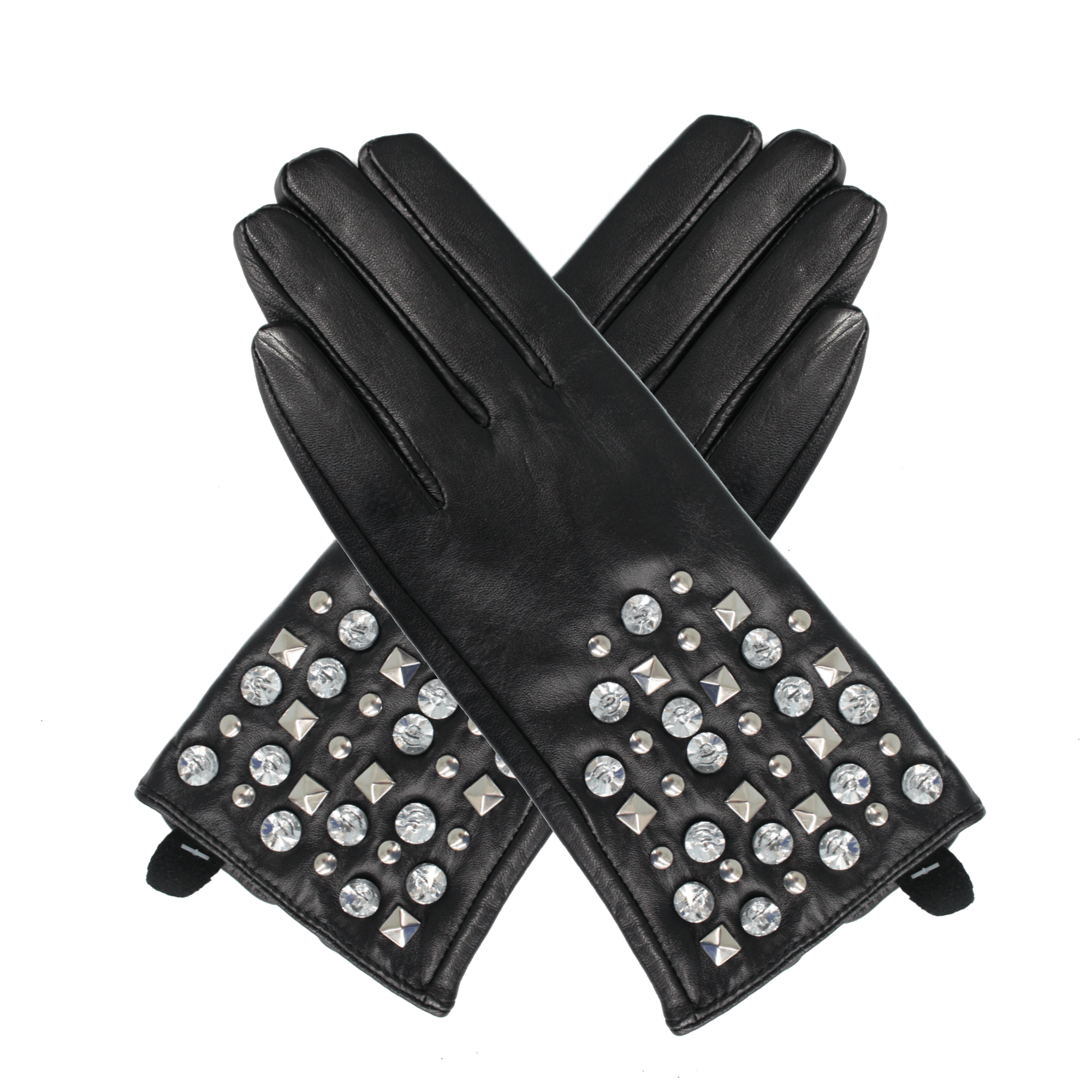 Leather Glove with Multi Jewels - Glove - La Fiorentina ZT-30G