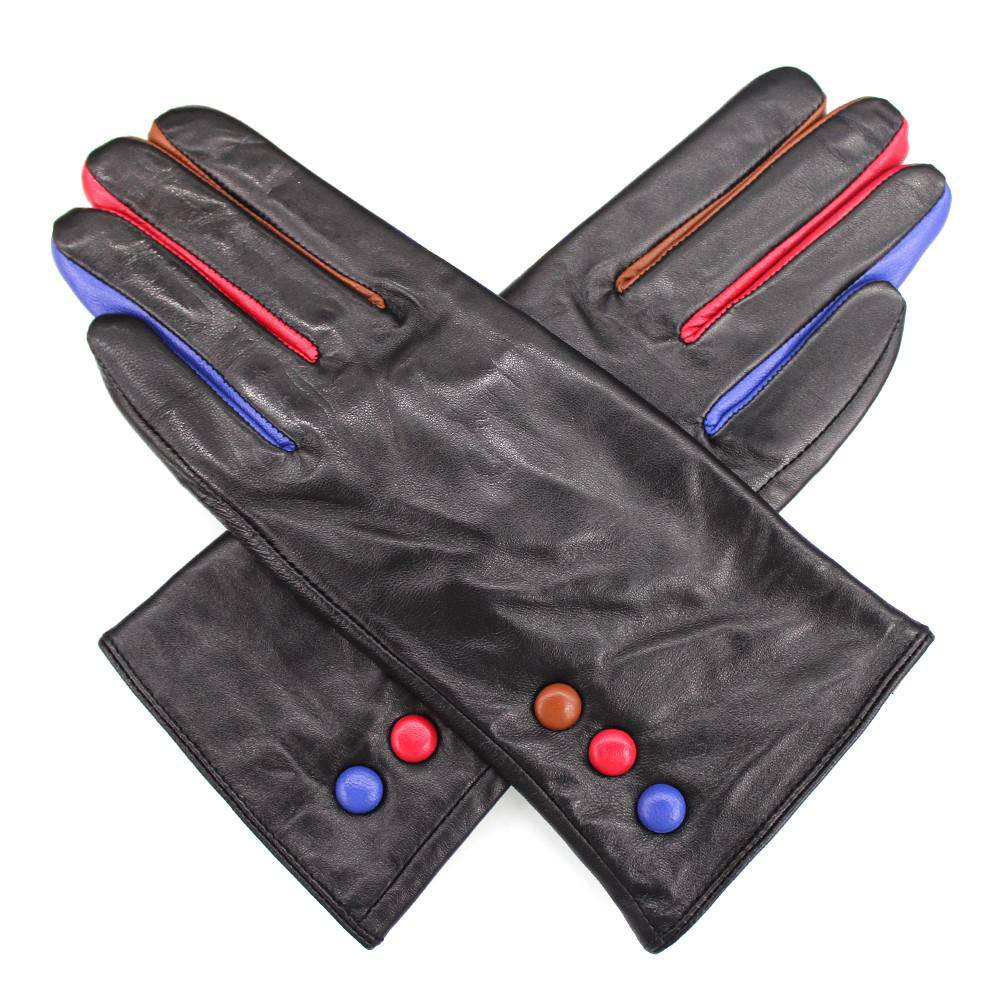 Leather Touch Screen Glove-Black - Leather Touch Screen Glove - La Fiorentina LA075