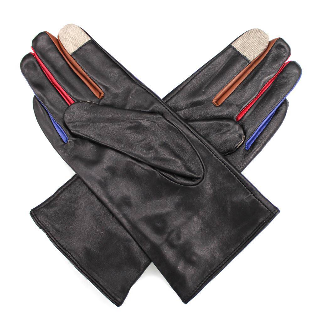 Leather Touch Screen Glove-Black - Leather Touch Screen Glove - La Fiorentina LA075