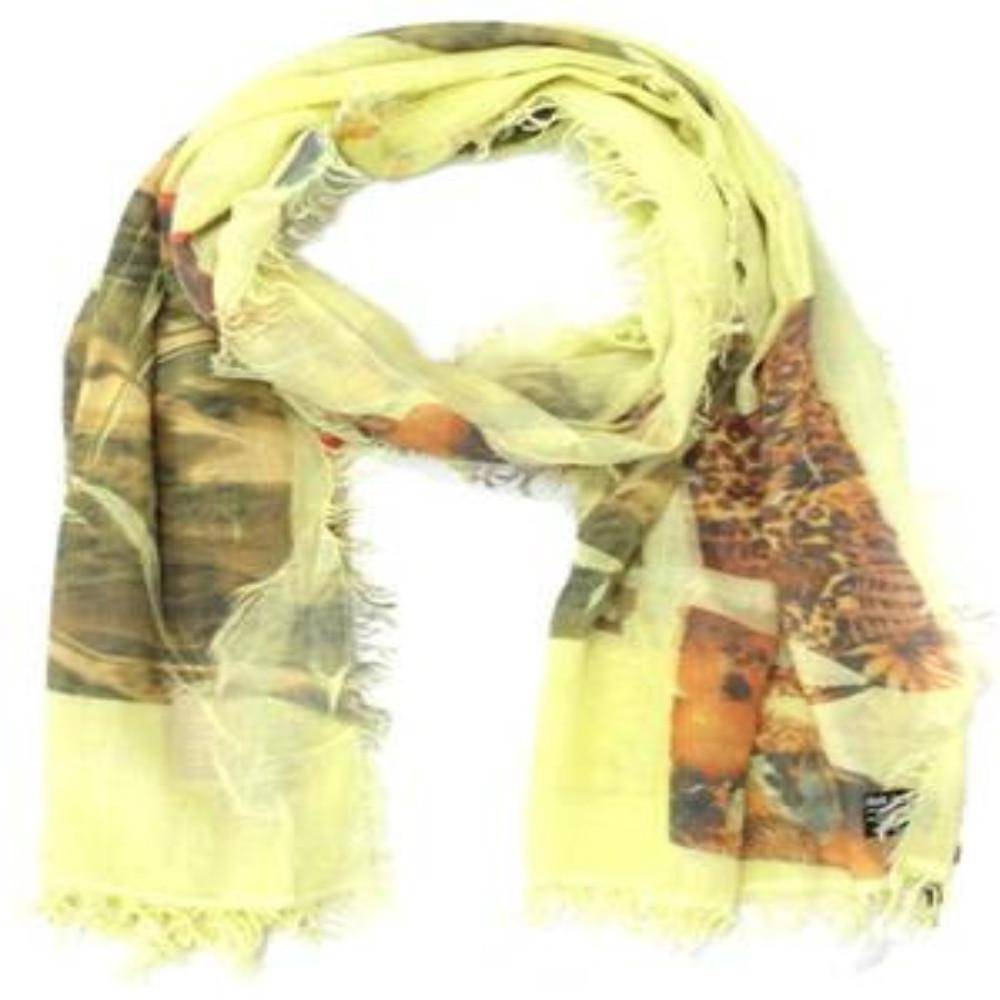 Leopard/Floral Print Scarf - Scarf - La Fiorentina Dis.1001