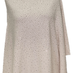 Light Weight Poncho with Embellishments - Beige - Poncho - La Fiorentina BE13