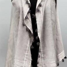 Lightweight Vest/Scarf with Tassels - Grey - Wrap - La Fiorentina EF-2804-VEST