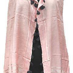 Lightweight Vest/Scarf with Tassels - Light Pink - Wrap - La Fiorentina EF-2804-VEST
