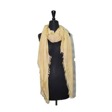 Lurex Frayed Edge Scarf - Yellow - Scarf - La Fiorentina ART LUCENTE