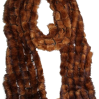 Whiskey Balled Mink Fur Muffler - One Size - Fur Muffler - La Fiorentina M-2000