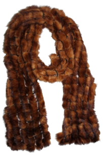 Whiskey Balled Mink Fur Muffler - One Size - Fur Muffler - La Fiorentina M-2000
