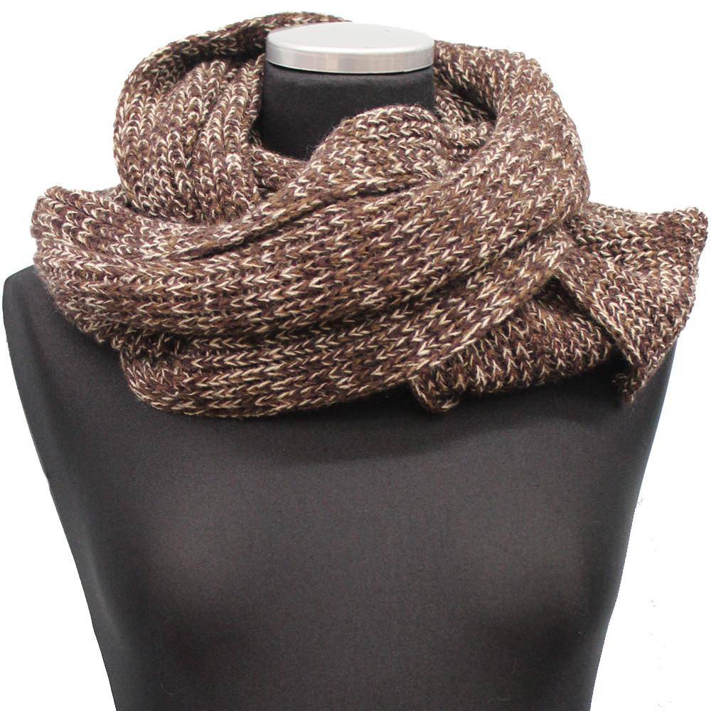 Marled Yarn Snood - Brown - Snood - La Fiorentina KT13-11725