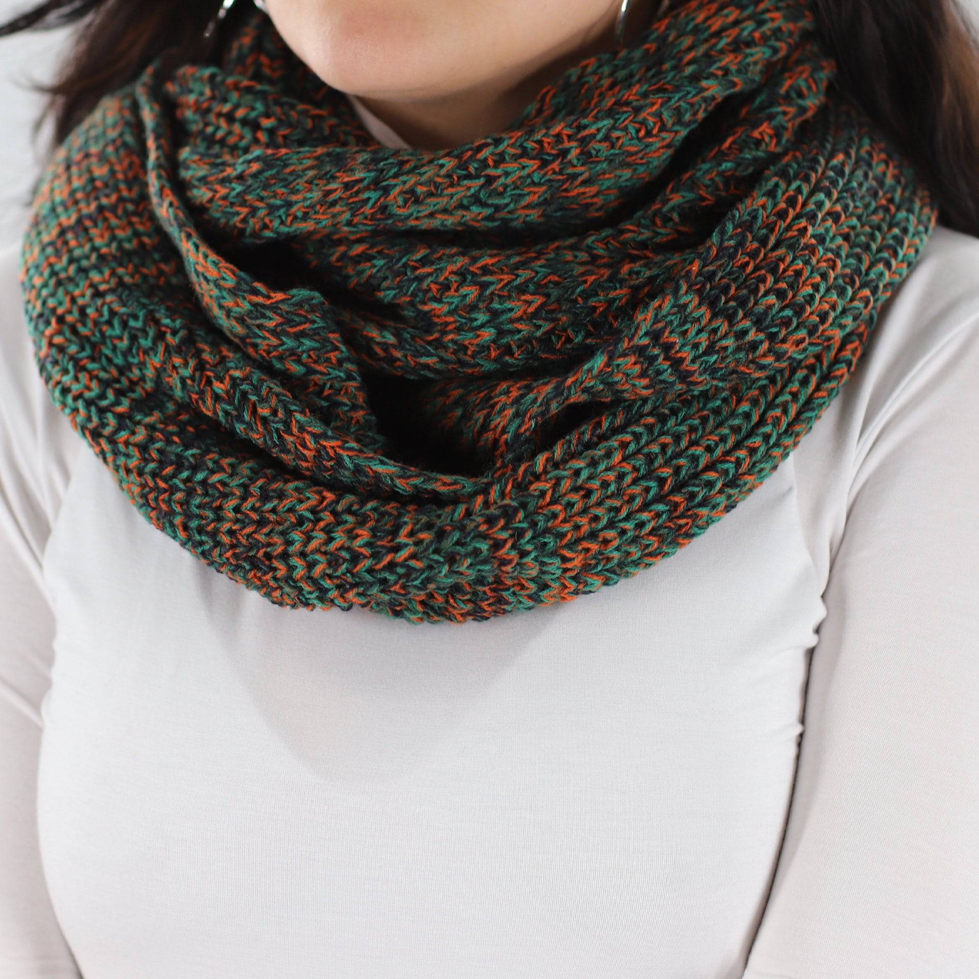 Marled Yarn Snood - Green - Snood - La Fiorentina KT13-11725