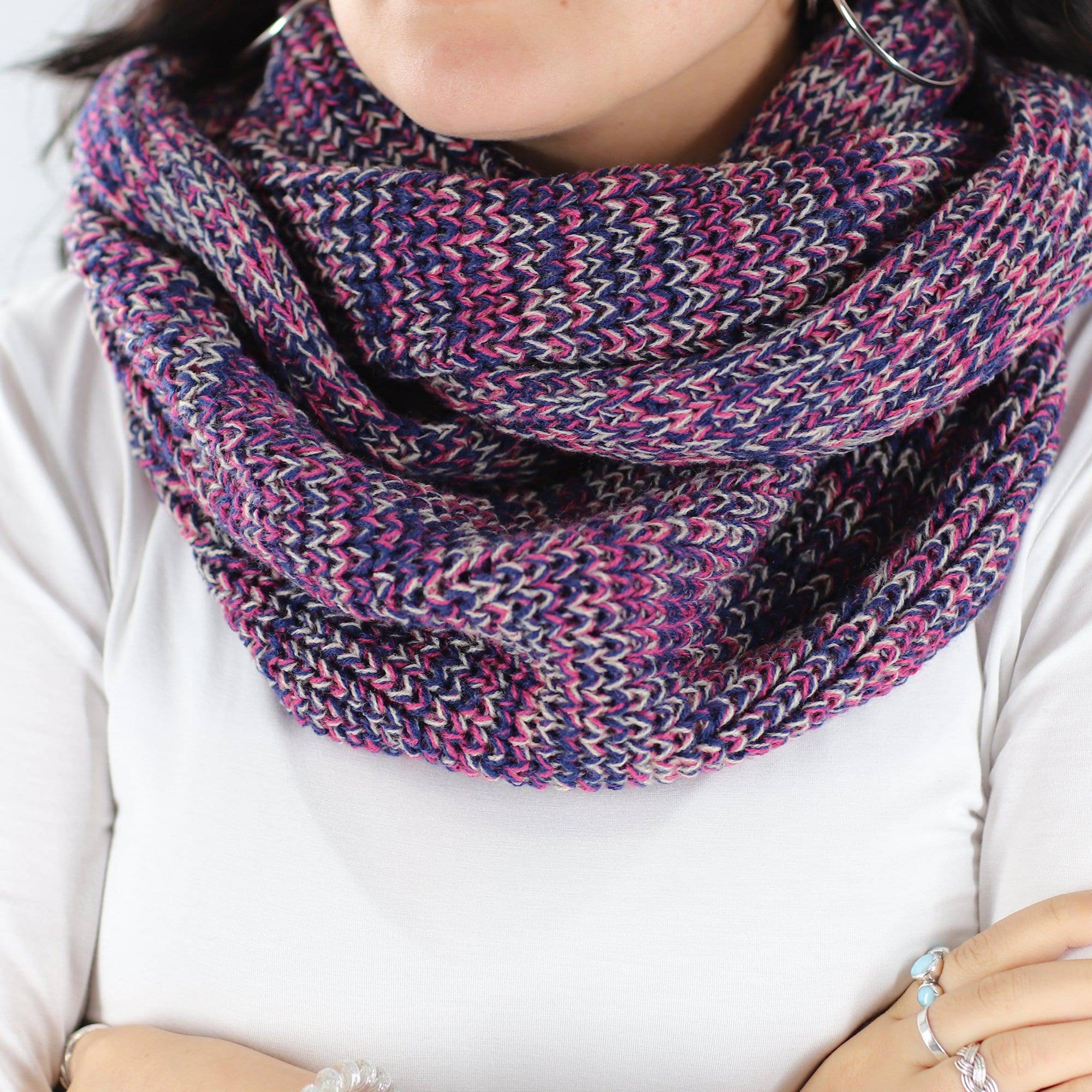 Marled Yarn Snood - Purple - Snood - La Fiorentina KT13-11725