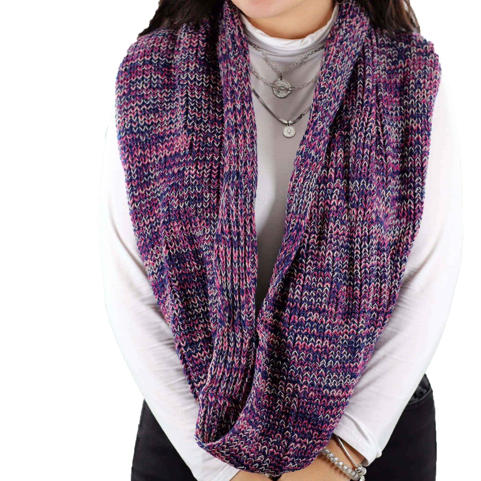 Marled Yarn Snood - Purple - Snood - La Fiorentina KT13-11725