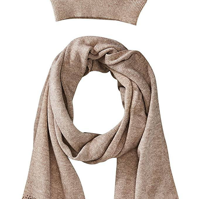 Matching Embellished Scarf and Hat Set - Set - La Fiorentina,Blush / Pink BE07-B-1