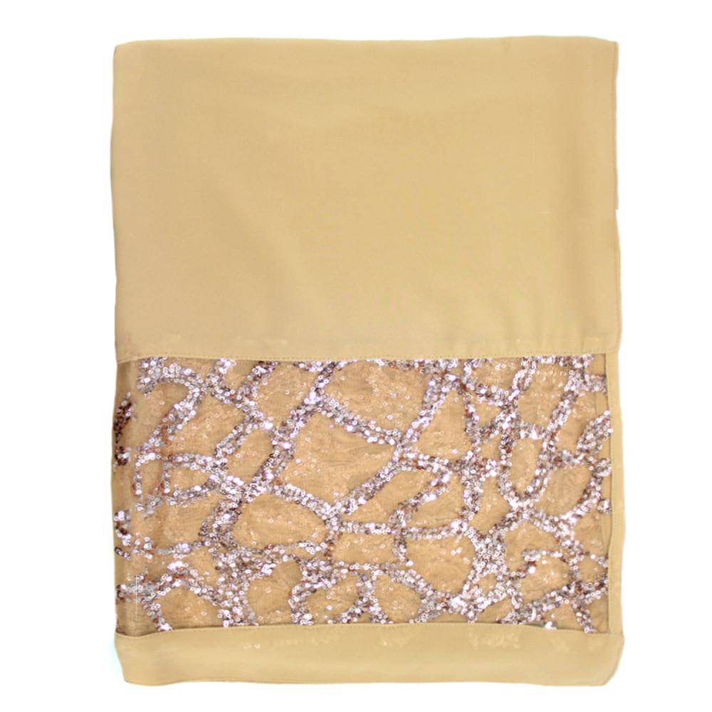 Mesh & Sequin Evening Wrap - Champagne - Evening Wrap - La Fiorentina HSY-1304