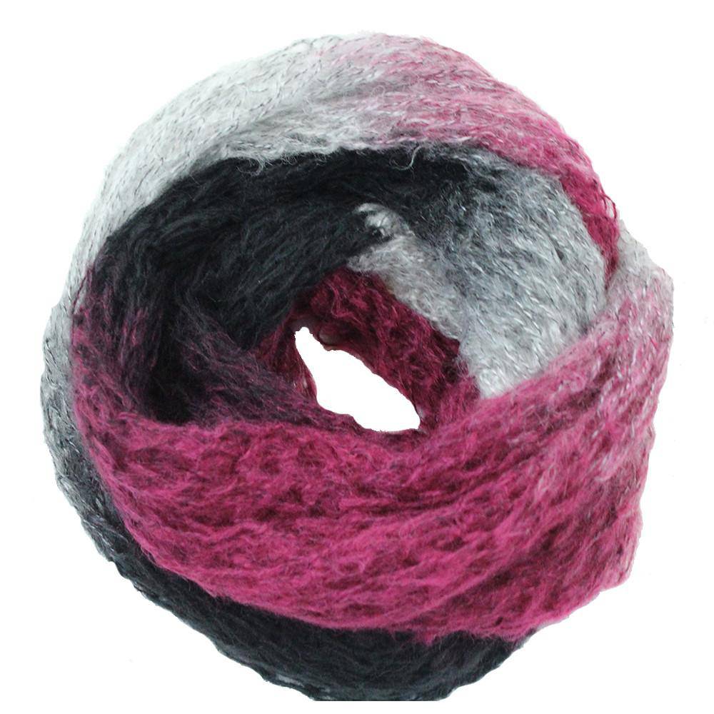 Mohair-like Space Dyed Infinity Muffler-Purple/Ruby/Grey Combo - Muffler - La Fiorentina KT12-1705S-F14