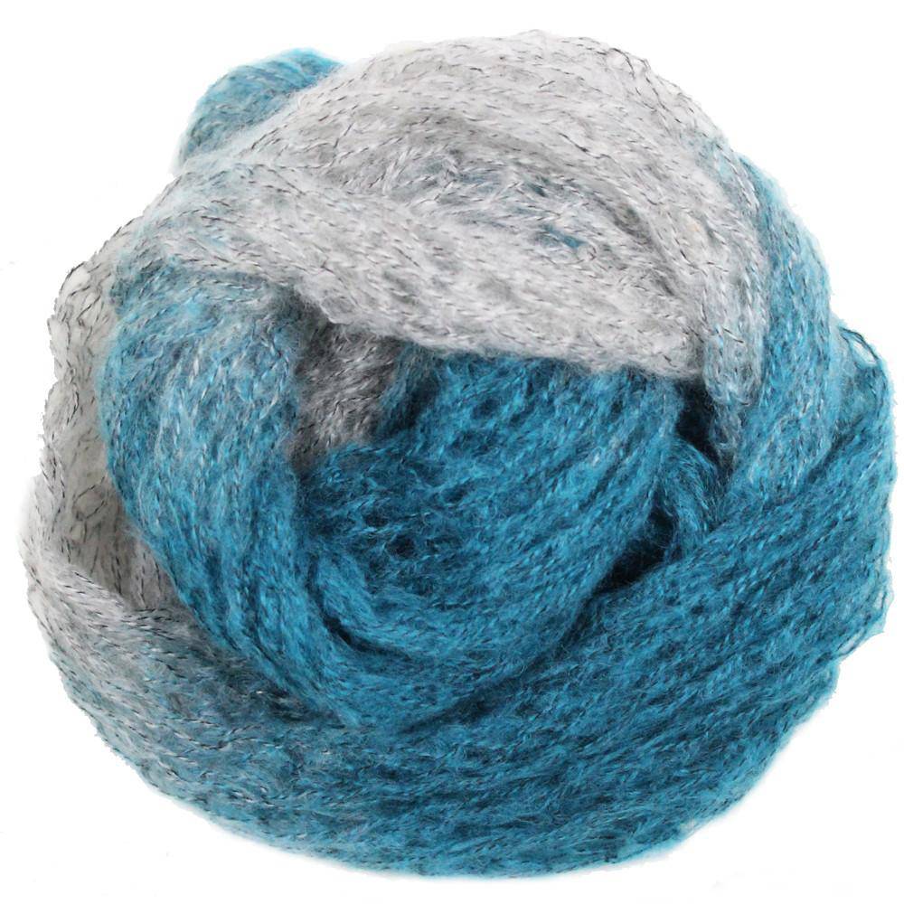 Mohair-like Space Dyed Infinity Muffler-Teal Combo - Muffler - La Fiorentina KT12-1705S-F14
