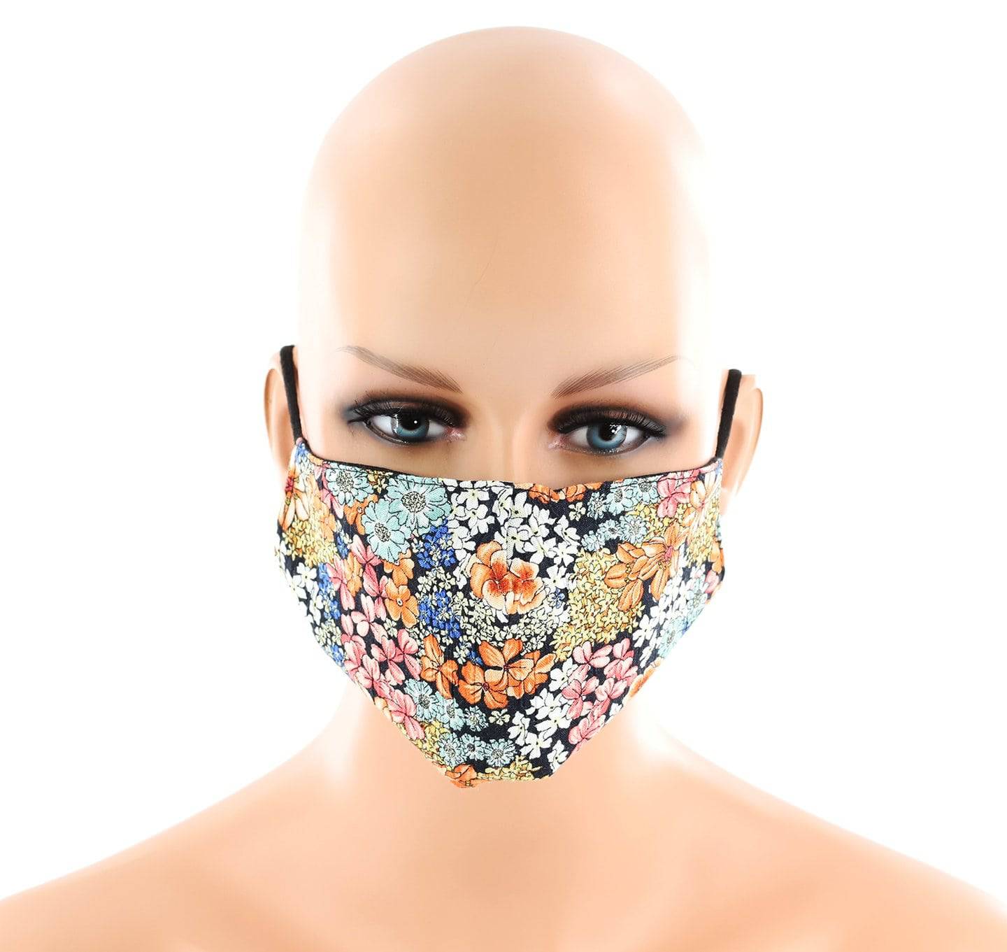 Multi Colored Floral Print Face Mask - face-mask - La Fiorentina MASK#13
