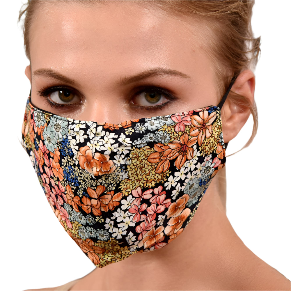 Multi Colored Floral Print Face Mask - face-mask - La Fiorentina MASK#13