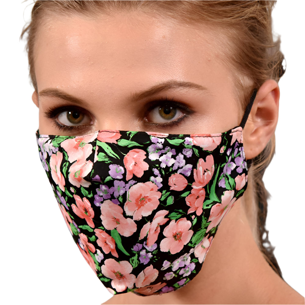 Multi Colored Floral Print Face Mask - face-mask - La Fiorentina MASK#14