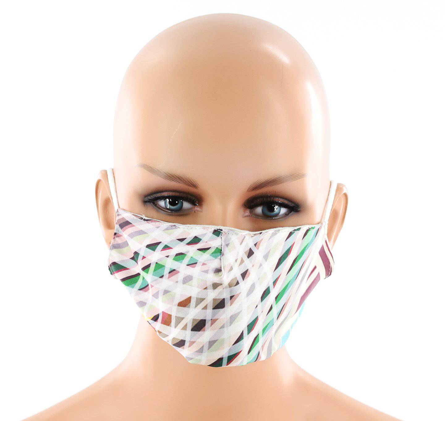 Multi Colored Stripe Print Face Mask - face-mask - La Fiorentina MASK#11