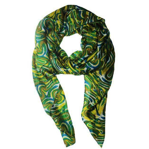 Multicolor Swirl Scarf - Green - Scarf - La Fiorentina EF-2673