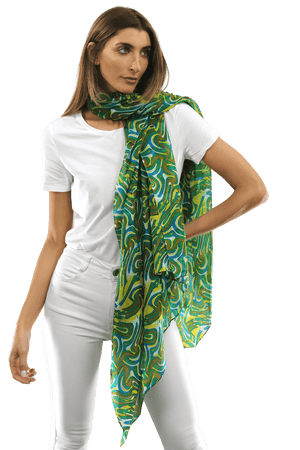 Multicolor Swirl Scarf - Green – La Fiorentina
