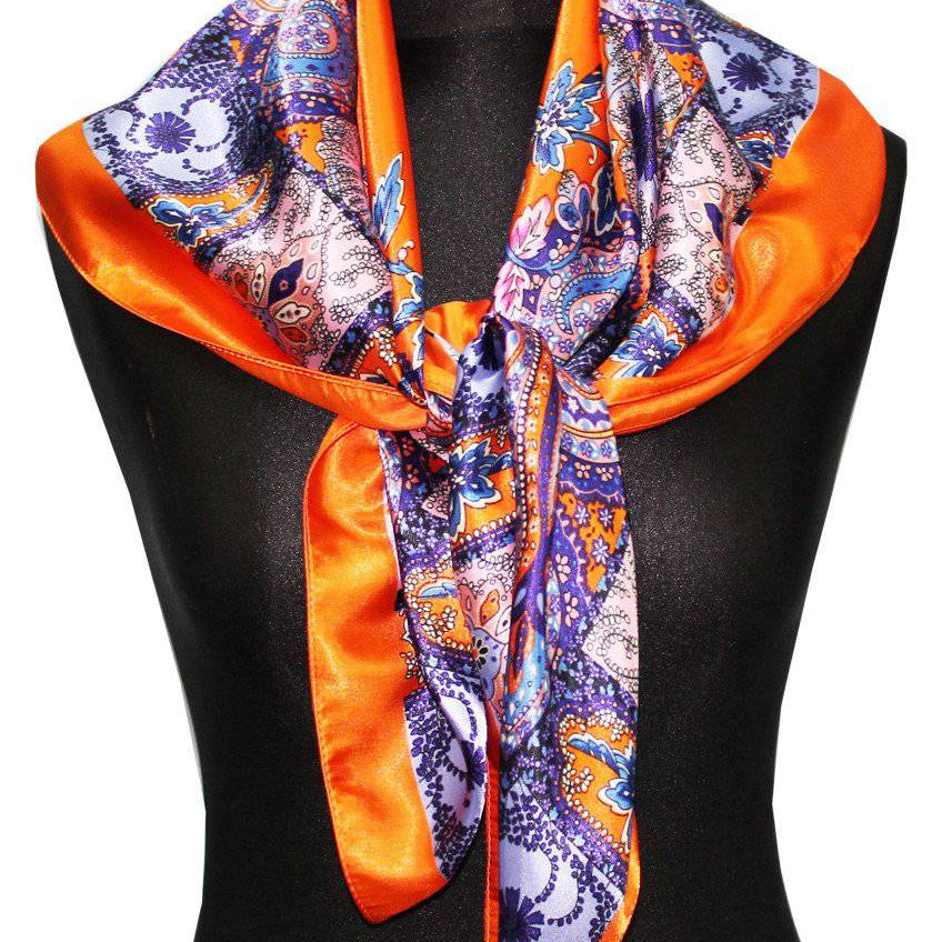 Neck/Hair Scarf - Citrus/Blue - Halter Top - La Fiorentina PS-1202