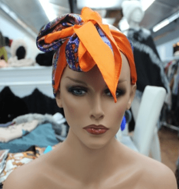 Neck/Hair Scarf - Citrus/Blue - Halter Top - La Fiorentina PS-1202