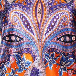 Neck/Hair Scarf - Citrus/Blue - Halter Top - La Fiorentina PS-1202