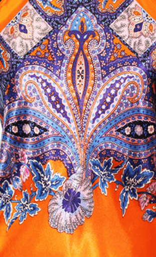 Neck/Hair Scarf - Citrus/Blue - Halter Top - La Fiorentina PS-1202