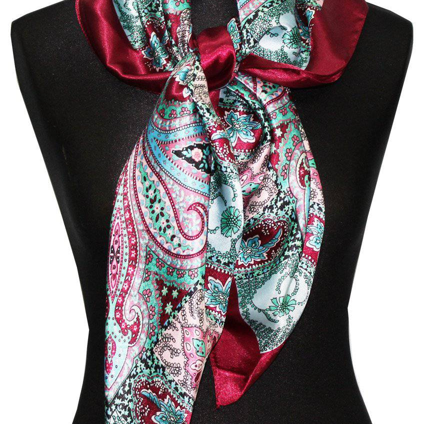 Neck/Hair Scarf - Fuchsia/Teal - Halter Top - La Fiorentina PS-1202