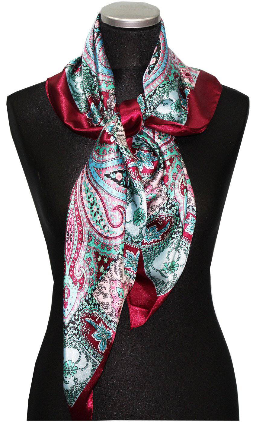 Neck/Hair Scarf - Fuchsia/Teal - Halter Top - La Fiorentina PS-1202