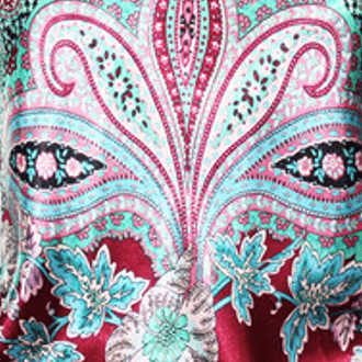 Neck/Hair Scarf - Fuchsia/Teal - Halter Top - La Fiorentina PS-1202