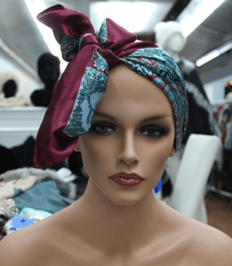 Neck/Hair Scarf - Fuchsia/Teal - Halter Top - La Fiorentina PS-1202