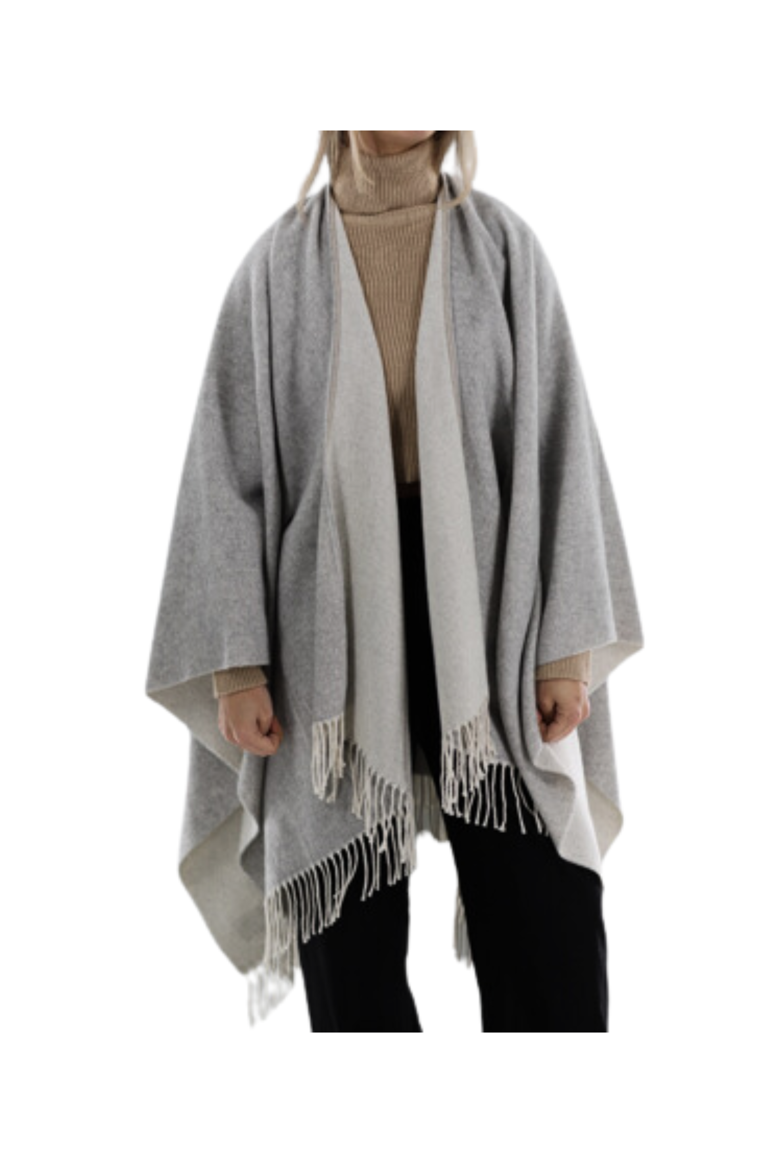 Ruana with fringe – La Fiorentina