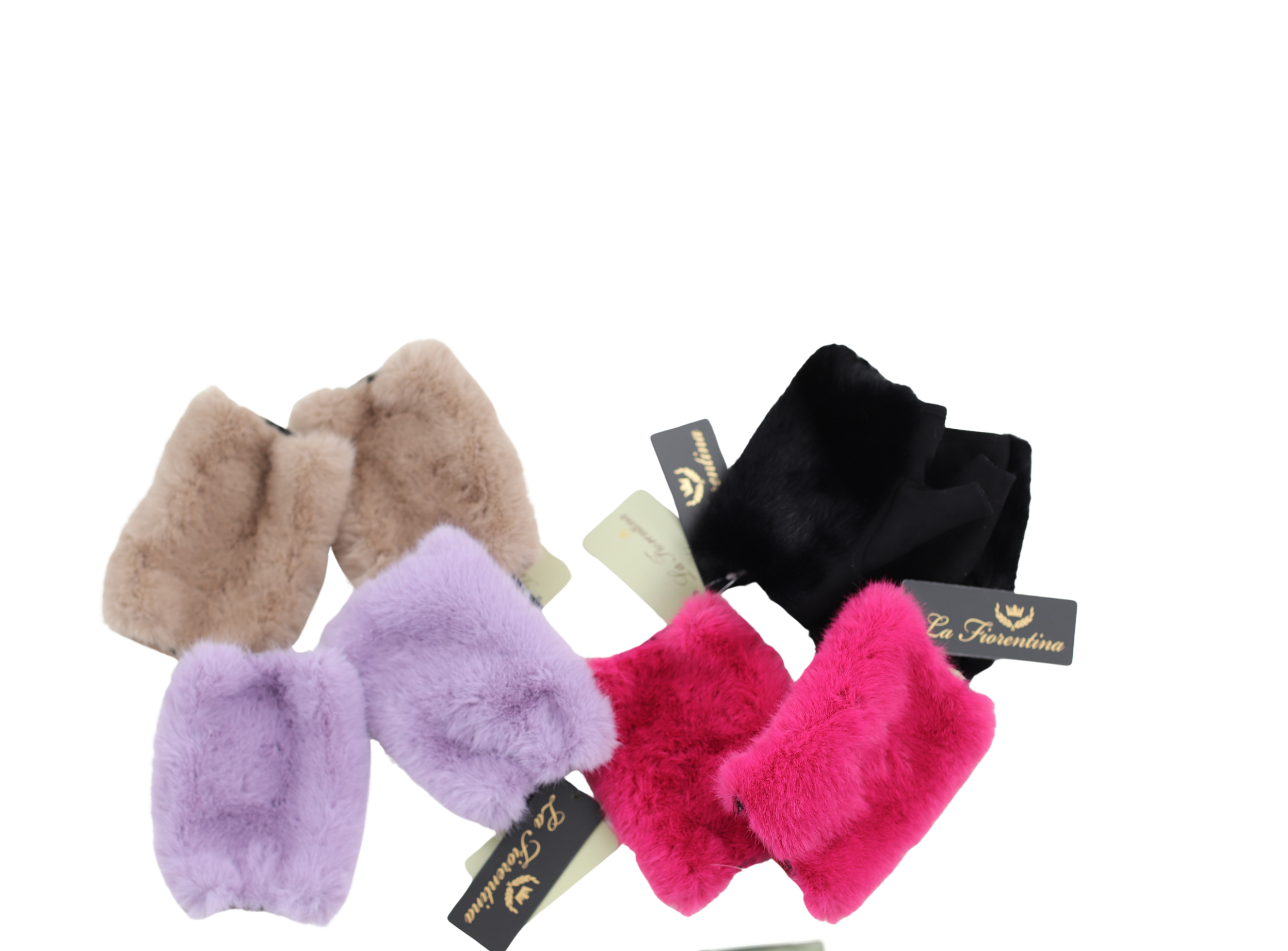 Faux Fur Fingerless Mittens