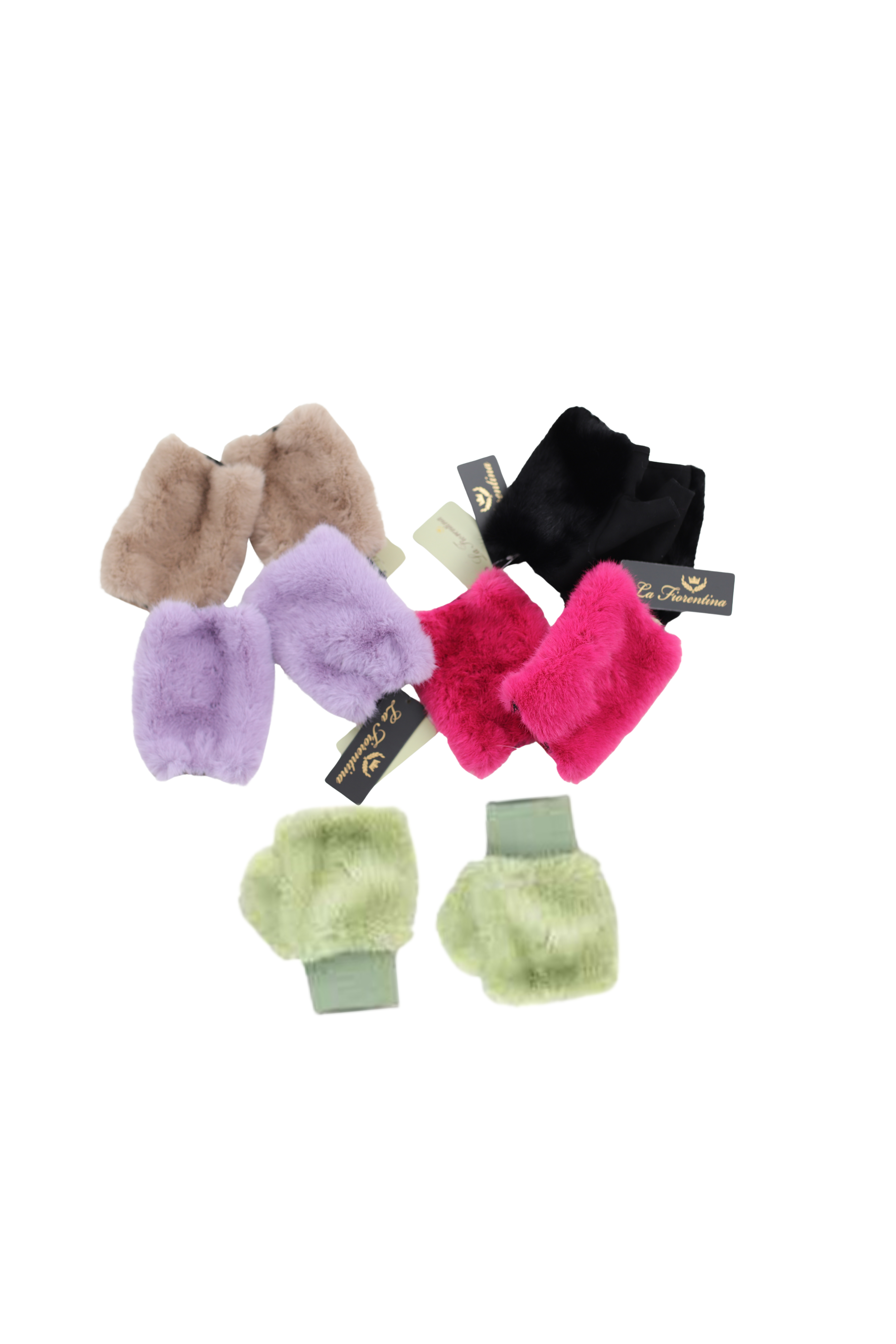 Faux Fur Fingerless Mittens