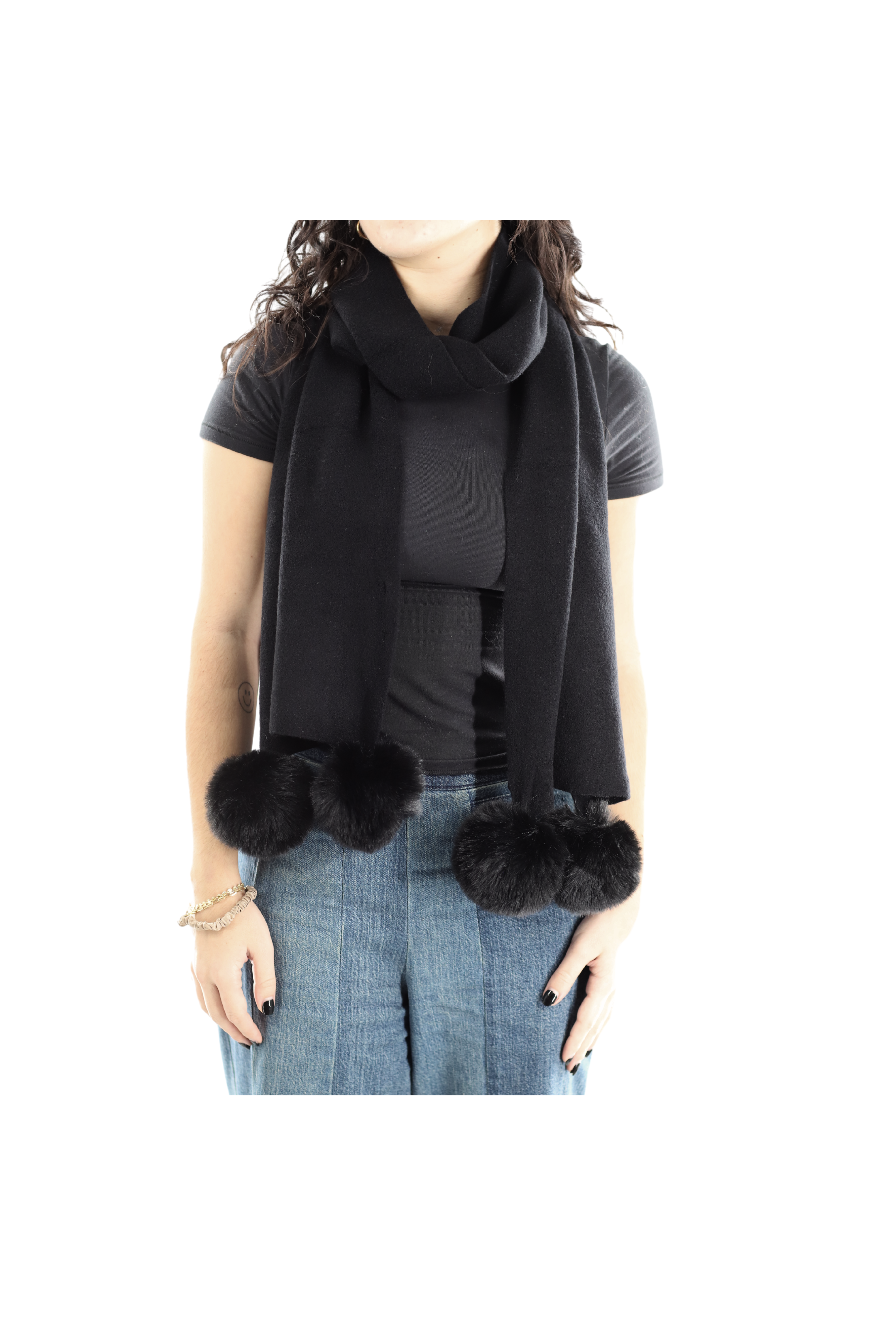 3PC KNIT SET - BLACK - ACCESSORIES - La Fiorentina