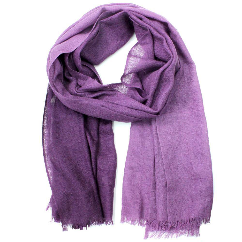 Ombre Cashmere Blend Scarf - Deep Plum - Scarf - La Fiorentina OW/18