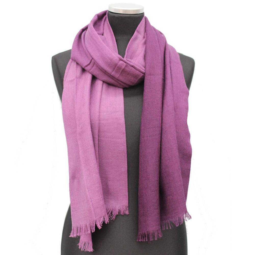Ombre Cashmere Blend Scarf - Deep Plum - Scarf - La Fiorentina OW/18