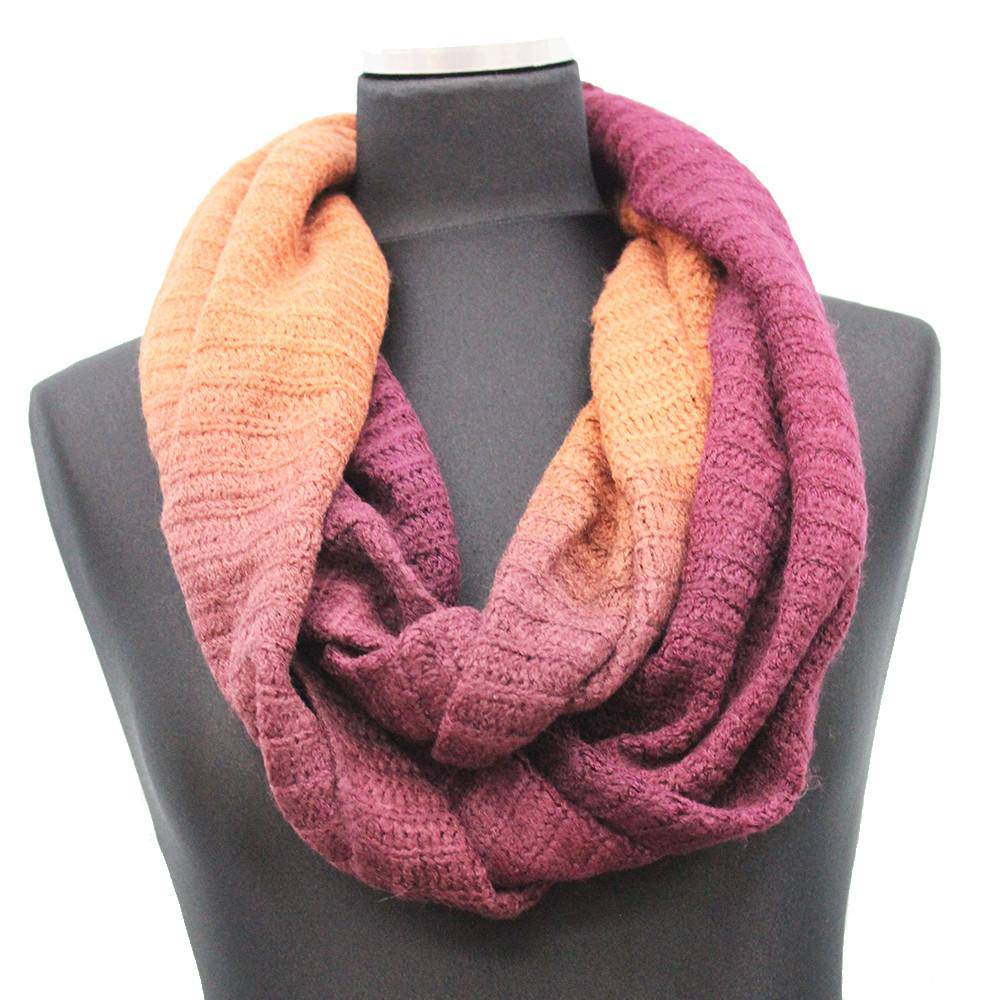 Ombre Infinity Muffler-Copper/Oxblood Red - Muffler - La Fiorentina TYXL-1301