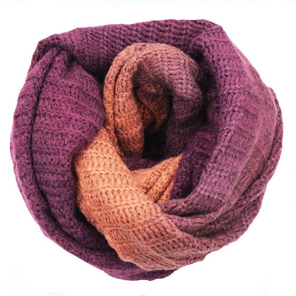 Ombre Infinity Muffler-Copper/Oxblood Red - Muffler - La Fiorentina TYXL-1301