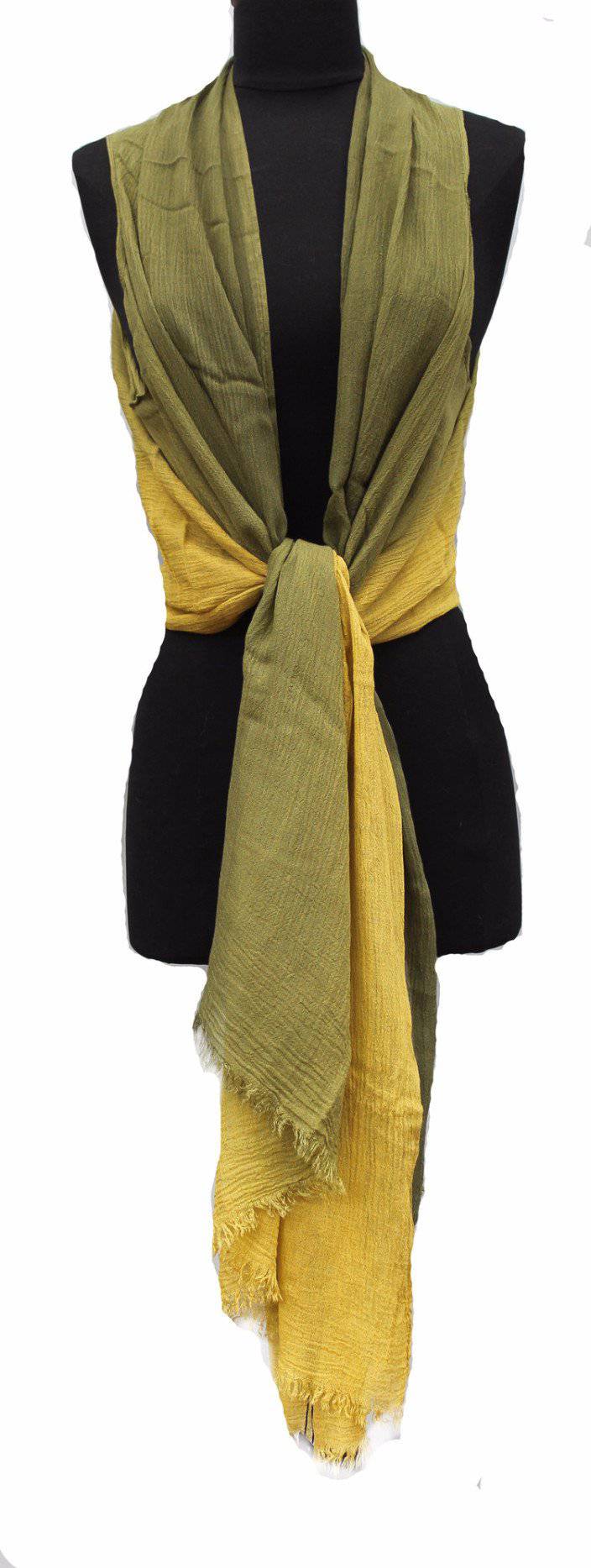 Ombre Lightweight Kimono Vest/Scarf - Chartreuse - Wrap - La Fiorentina RYS143518-OMBRE