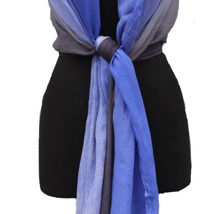 Ombre Lightweight Kimono Vest/Scarf - Ocean Blue - Wrap - La Fiorentina RYS143518-OMBRE
