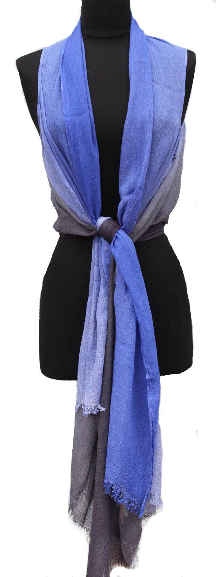 Ombre Lightweight Kimono Vest/Scarf - Ocean Blue - Wrap - La Fiorentina RYS143518-OMBRE