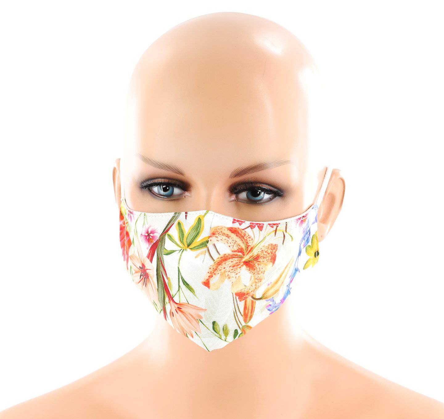 Oversized Multi Floral Print Face Mask - face-mask - La Fiorentina MASK#20