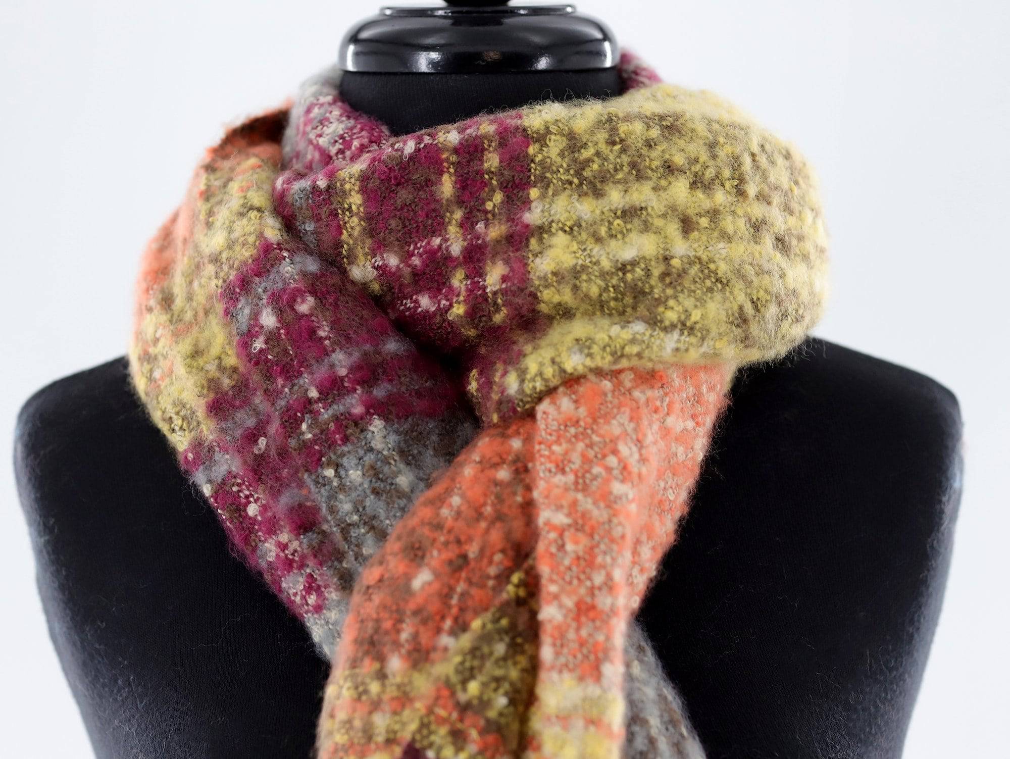 Oversized Plush Plaid Blanket Wrap - Yellow Combo - Scarf - La Fiorentina DP08088