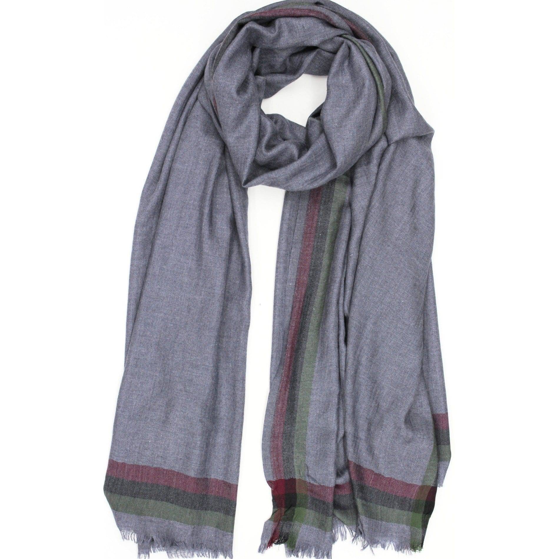 Oversized Vest/Oblong Scarf - Denim Blue - Wrap - La Fiorentina FST017V