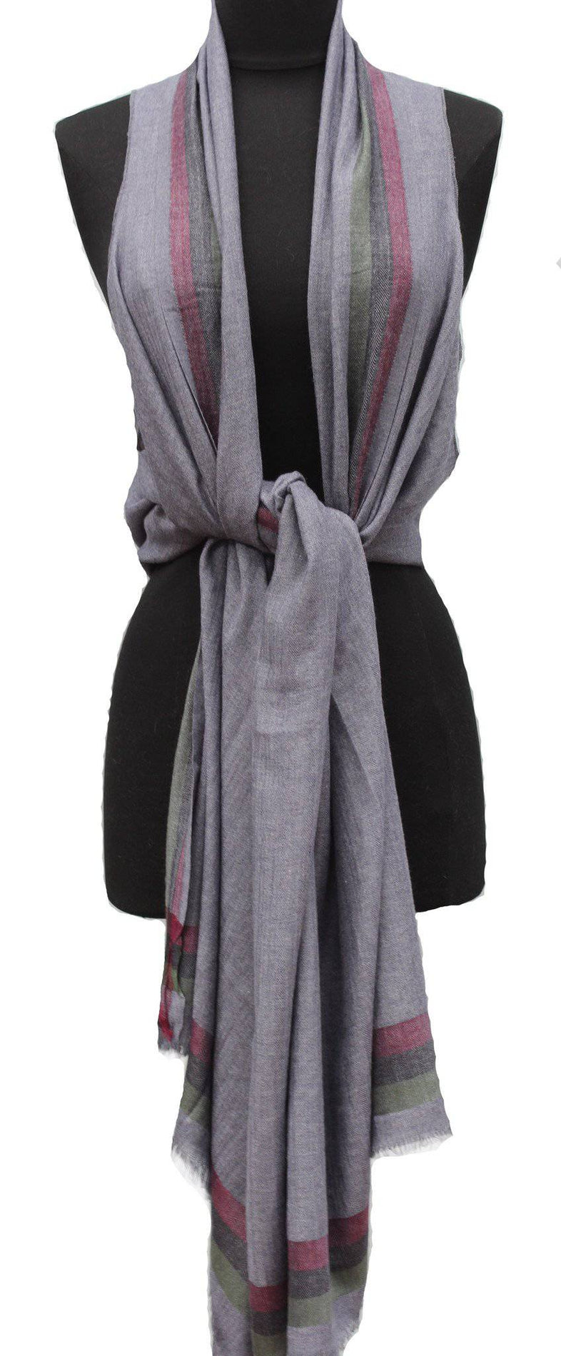 Oversized Vest/Oblong Scarf - Denim Blue - Wrap - La Fiorentina FST017V