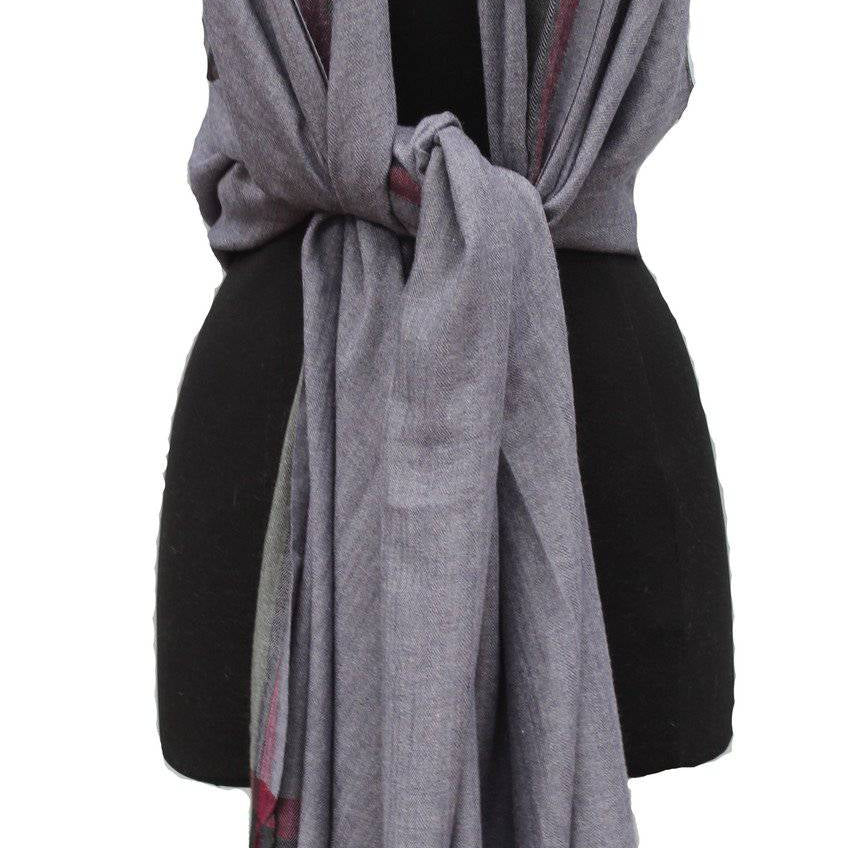 Oversized Vest/Oblong Scarf - Denim Blue - Wrap - La Fiorentina FST017V