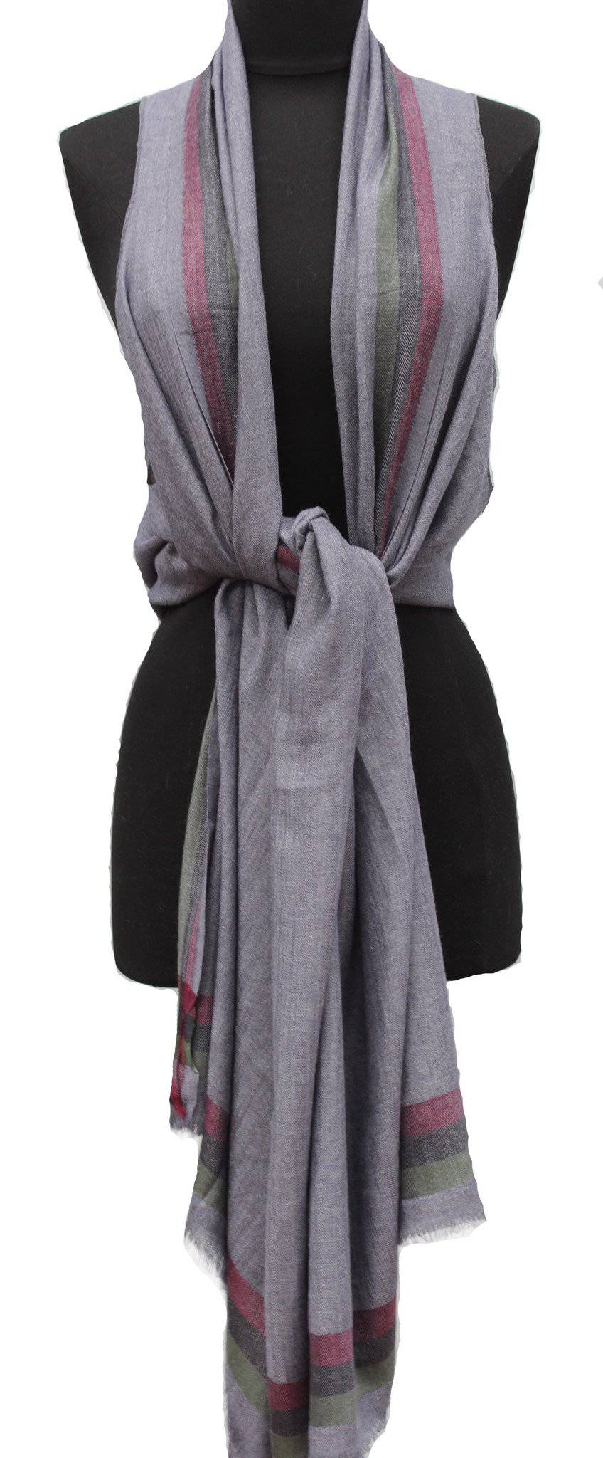 Oversized Vest/Oblong Scarf - Denim Blue - Wrap - La Fiorentina FST017V